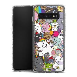 Silikon Glitter Case transparent-silber