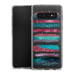 Silicone Glitter Case silver glitter