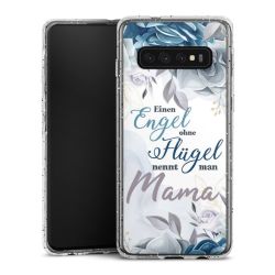 Silikon Glitter Case transparent-silber