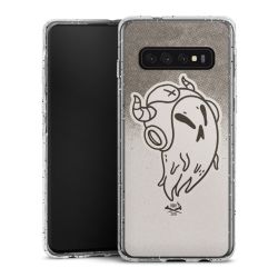 Silikon Glitter Case transparent-silber