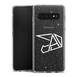 Silikon Glitter Case transparent-silber