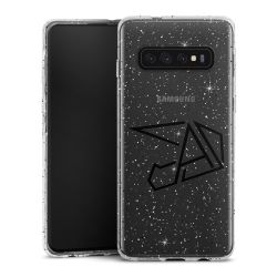 Silikon Glitter Case transparent-silber