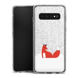 Silicone Glitter Case silver glitter