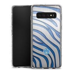 Silikon Glitter Case transparent-silber