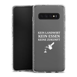 Silikon Glitter Case transparent-silber