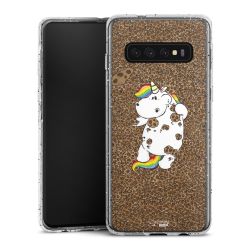 Silikon Glitter Case transparent-silber