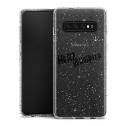 Silikon Glitter Case transparent-silber