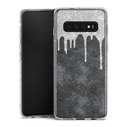 Silicone Glitter Case silver glitter