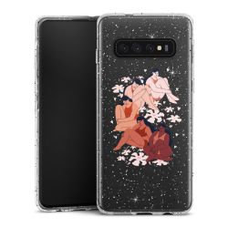 Silicone Glitter Case silver glitter