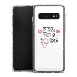 Silicone Glitter Case silver glitter