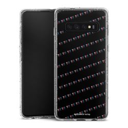 Silikon Glitter Case transparent-silber