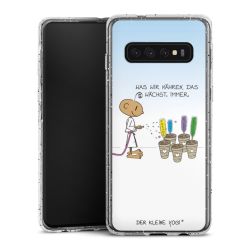 Silikon Glitter Case transparent-silber