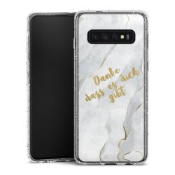 Silikon Glitter Case transparent-silber