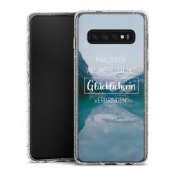 Silikon Glitter Case transparent-silber