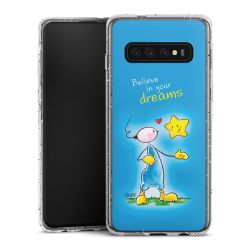 Silikon Glitter Case transparent-silber