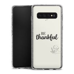 Silikon Glitter Case transparent-silber