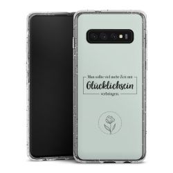 Silikon Glitter Case transparent-silber