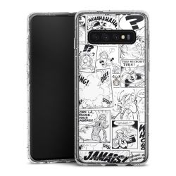 Silikon Glitter Case transparent-silber