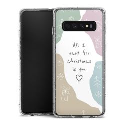 Silicone Glitter Case silver glitter