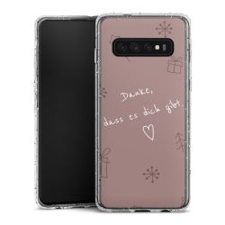 Silikon Glitter Case transparent-silber