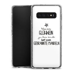 Silikon Glitter Case transparent-silber