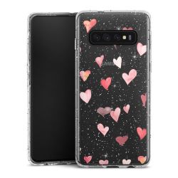 Silicone Glitter Case silver glitter