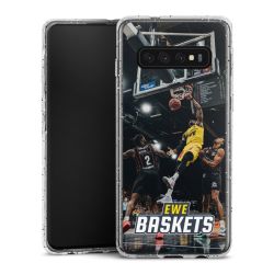 Silikon Glitter Case transparent-silber