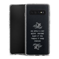 Silikon Glitter Case transparent-silber