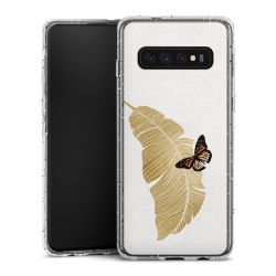 Silikon Glitter Case transparent-silber