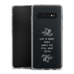 Silikon Glitter Case transparent-silber