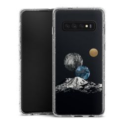 Silikon Glitter Case transparent-silber