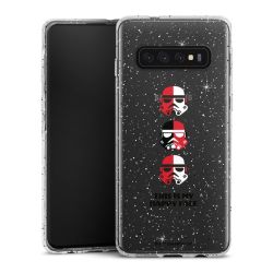 Silikon Glitter Case transparent-silber