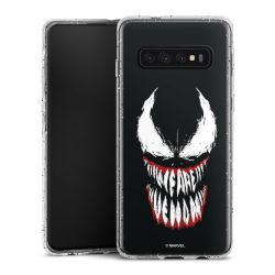 Silikon Glitter Case transparent-silber