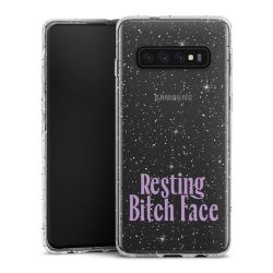 Silicone Glitter Case silver glitter