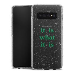 Silicone Glitter Case silver glitter