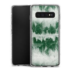 Silikon Glitter Case transparent-silber