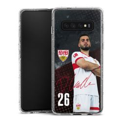 Silikon Glitter Case transparent-silber