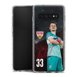 Silikon Glitter Case transparent-silber