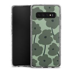 Silikon Glitter Case transparent-silber