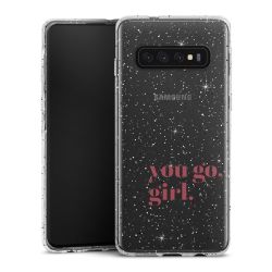 Silikon Glitter Case transparent-silber