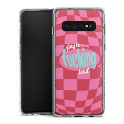 Silikon Glitter Case transparent-silber