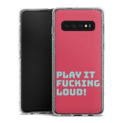 Silikon Glitter Case transparent-silber