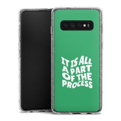 Silikon Glitter Case transparent-silber