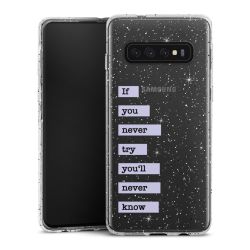 Silikon Glitter Case transparent-silber