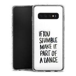 Silikon Glitter Case transparent-silber