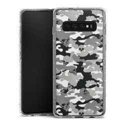 Silikon Glitter Case transparent-silber