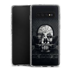 Silikon Glitter Case transparent-silber