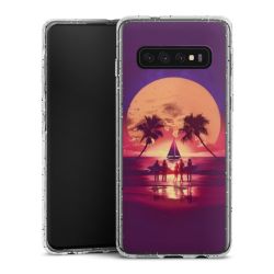 Silikon Glitter Case transparent-silber