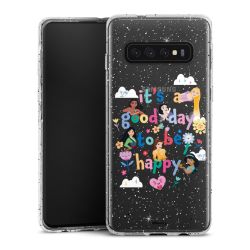 Silikon Glitter Case transparent-silber