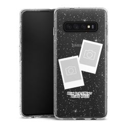 Silikon Glitter Case transparent-silber